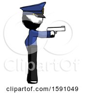 Poster, Art Print Of Ink Police Man Firing A Handgun