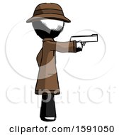Poster, Art Print Of Ink Detective Man Firing A Handgun