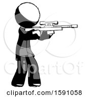 Poster, Art Print Of Ink Clergy Man Shooting Sniper Rifle