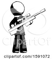 Poster, Art Print Of Ink Clergy Man Holding Sniper Rifle Gun