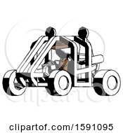 Poster, Art Print Of Ink Detective Man Riding Sports Buggy Side Angle View