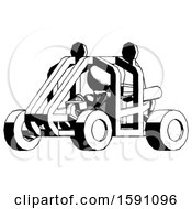 Poster, Art Print Of Ink Clergy Man Riding Sports Buggy Side Angle View
