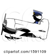 Poster, Art Print Of Ink Police Man In Geebee Stunt Aircraft Side View
