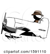Poster, Art Print Of Ink Detective Man In Geebee Stunt Aircraft Side View