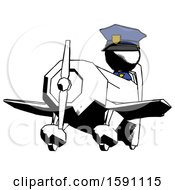 Poster, Art Print Of Ink Police Man Flying In Geebee Stunt Plane Viewed From Below