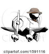 Poster, Art Print Of Ink Detective Man Flying In Geebee Stunt Plane Viewed From Below