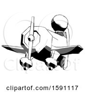 Poster, Art Print Of Ink Clergy Man Flying In Geebee Stunt Plane Viewed From Below