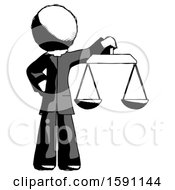 Poster, Art Print Of Ink Clergy Man Holding Scales Of Justice