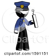 Poster, Art Print Of Ink Police Man Holding Dynamite With Fuse Lit