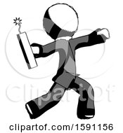 Poster, Art Print Of Ink Clergy Man Throwing Dynamite