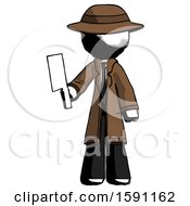 Poster, Art Print Of Ink Detective Man Holding Meat Cleaver