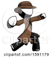 Poster, Art Print Of Ink Detective Man Throwing Football