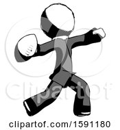 Poster, Art Print Of Ink Clergy Man Throwing Football