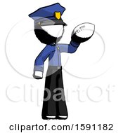 Poster, Art Print Of Ink Police Man Holding Football Up