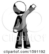 Ink Clergy Man Waving Emphatically With Left Arm