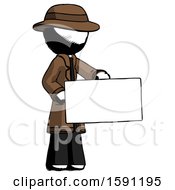 Poster, Art Print Of Ink Detective Man Presenting Large Envelope