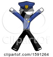 Poster, Art Print Of Ink Police Man Jumping Or Flailing