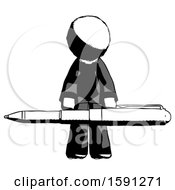 Ink Clergy Man Weightlifting A Giant Pen
