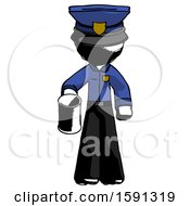 Poster, Art Print Of Ink Police Man Begger Holding Can Begging Or Asking For Charity