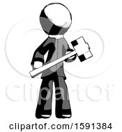 Poster, Art Print Of Ink Clergy Man With Sledgehammer Standing Ready To Work Or Defend