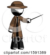 Poster, Art Print Of Ink Detective Man Teacher Or Conductor With Stick Or Baton Directing