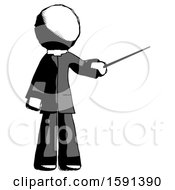 Poster, Art Print Of Ink Clergy Man Teacher Or Conductor With Stick Or Baton Directing