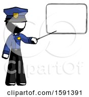 Poster, Art Print Of Ink Police Man Giving Presentation In Front Of Dry-Erase Board