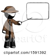 Poster, Art Print Of Ink Detective Man Giving Presentation In Front Of Dry-Erase Board
