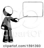 Poster, Art Print Of Ink Clergy Man Giving Presentation In Front Of Dry-Erase Board