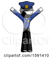 Ink Police Man With Arms Out Joyfully