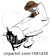 Poster, Art Print Of Ink Detective Man In Geebee Stunt Plane Descending View