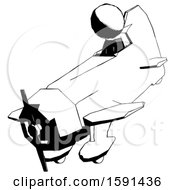 Poster, Art Print Of Ink Clergy Man In Geebee Stunt Plane Descending View