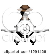 Poster, Art Print Of Ink Detective Man In Geebee Stunt Plane Front View