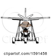 Poster, Art Print Of Ink Detective Man In Ultralight Aircraft Front View