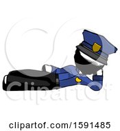 Poster, Art Print Of Ink Police Man Reclined On Side