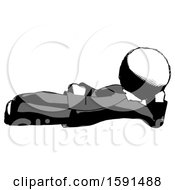 Poster, Art Print Of Ink Clergy Man Reclined On Side