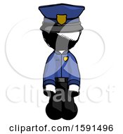 Poster, Art Print Of Ink Police Man Kneeling Front Pose