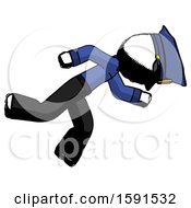 Poster, Art Print Of Ink Police Man Running While Falling Down