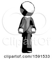 Poster, Art Print Of Ink Clergy Man Walking Front View