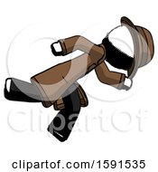 Ink Detective Man Running While Falling Down