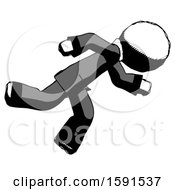 Poster, Art Print Of Ink Clergy Man Running While Falling Down
