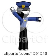 Poster, Art Print Of Ink Police Man Directing Traffic Right