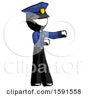 Poster, Art Print Of Ink Police Man Presenting Something To His Left