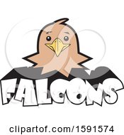 Poster, Art Print Of Falcon Mascot Head Over Text