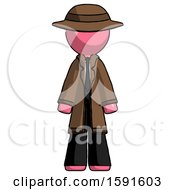 Poster, Art Print Of Pink Detective Man Standing Facing Forward