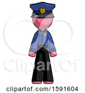 Poster, Art Print Of Pink Police Man Standing Facing Forward
