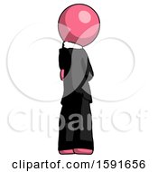 Poster, Art Print Of Pink Clergy Man Thinking Wondering Or Pondering Rear View
