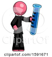 Poster, Art Print Of Pink Clergy Man Holding Large Test Tube