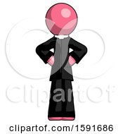 Poster, Art Print Of Pink Clergy Man Hands On Hips