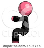 Pink Clergy Man Sitting Or Driving Position